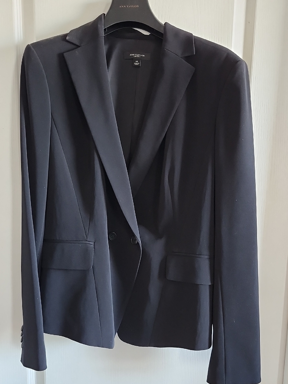 Ann Taylor Black Women's Tailored Blazer - Classic Notch Lapel